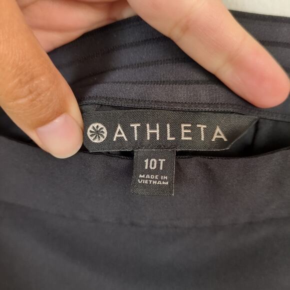 ATHLETA Black Planner Skort Golf Tennis Athleisure Side Zip Women's 10 Tall - Picture 6 of 8